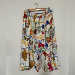 Zara Multicolor A-Line Skirt